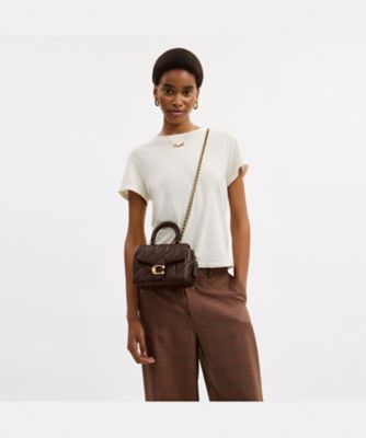 【COACH】 タグ有り タビー トップハンドル バッグ キルティング ブラウン タビー トップ ハンドル バッグ・キルティング | COACH/コーチ | 三越